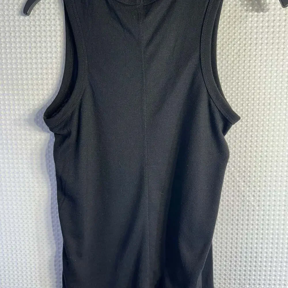 Topshop Slouchy Scoop Neck Tank Top in Black - Picture 3 of 4
